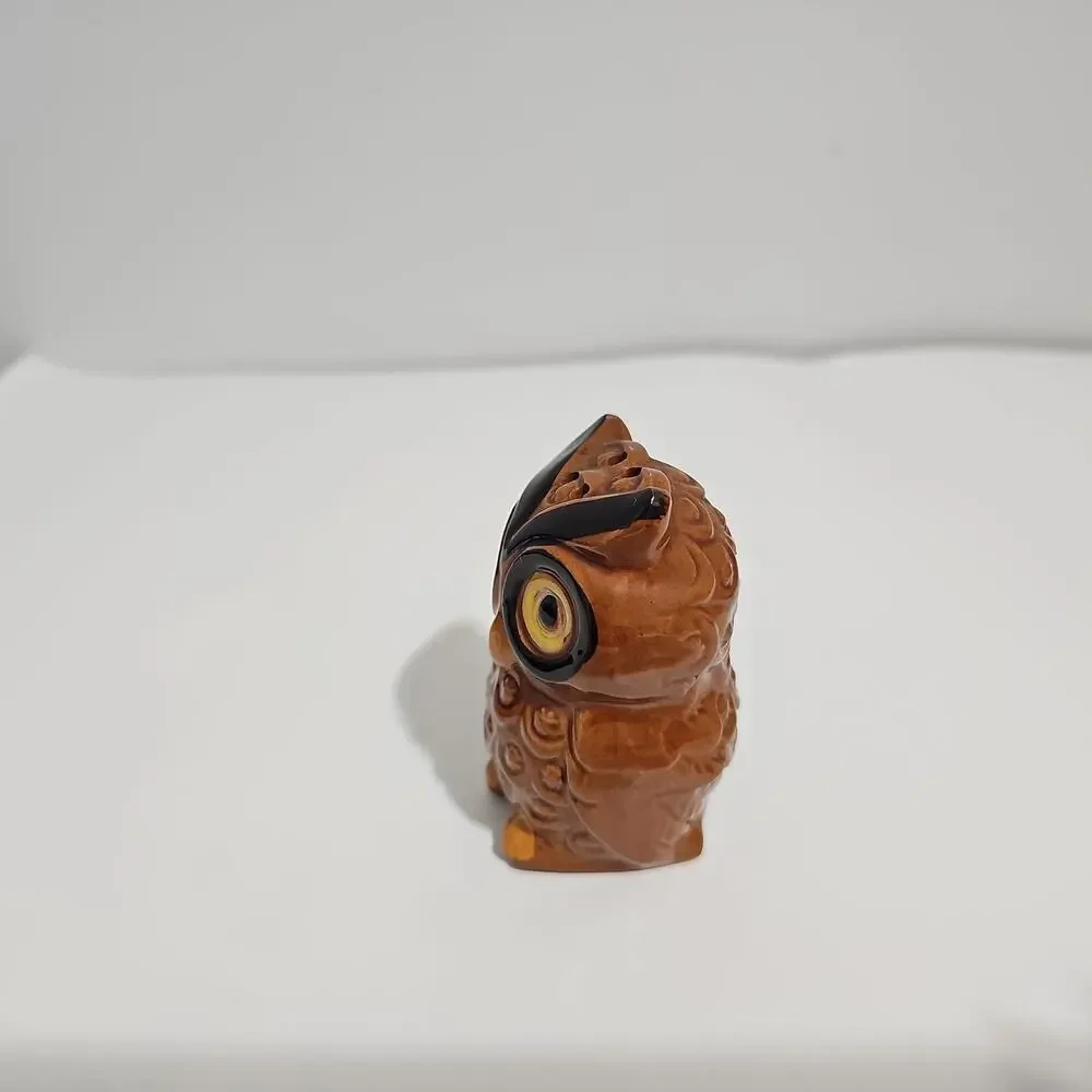 Vintage Ceramic Owl Pepper Salt Shaker MCM Retro Replacement Glossy